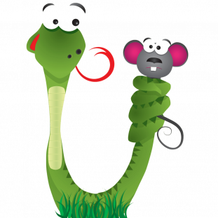 Schlange mit Maus 